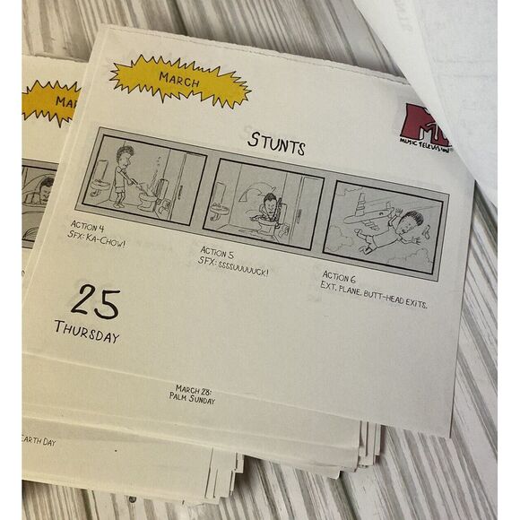 Beavis and Butthead This Sucks Change It 1999 At a Glance Calendar Pages Project - Picture 3 of 7